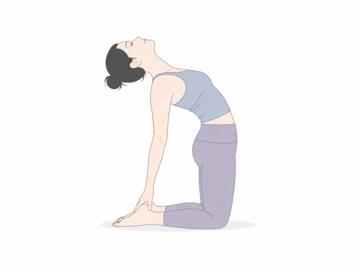 ラクダのポーズ（Camel Pose）のYogaTown教材イラスト