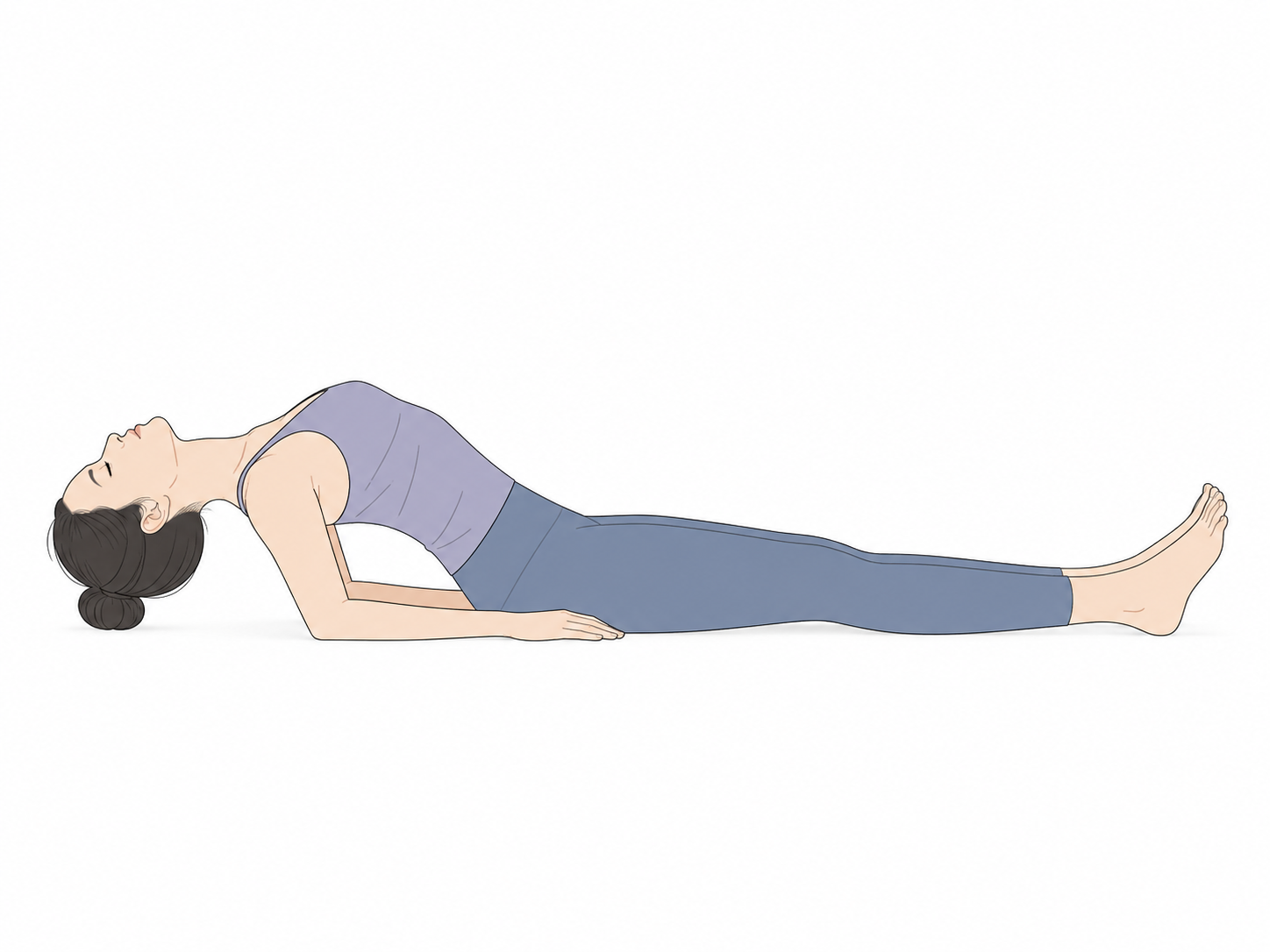 魚のポーズ（Fish Pose）のYogaTown教材イラスト