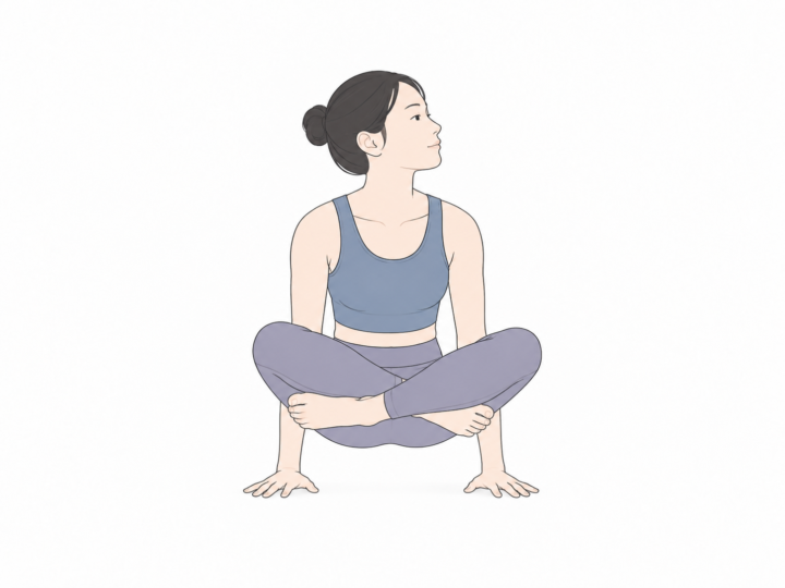 天秤のポーズ（Scale Pose）のYogaTown教材イラスト