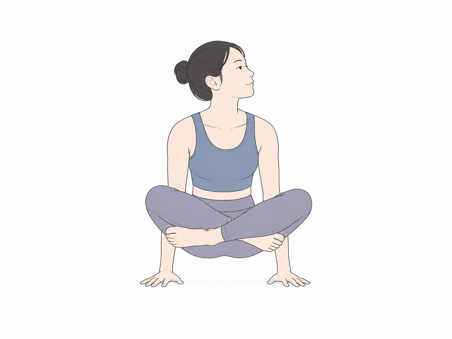 天秤のポーズ(Scale Pose)のYogaTown教材イラスト