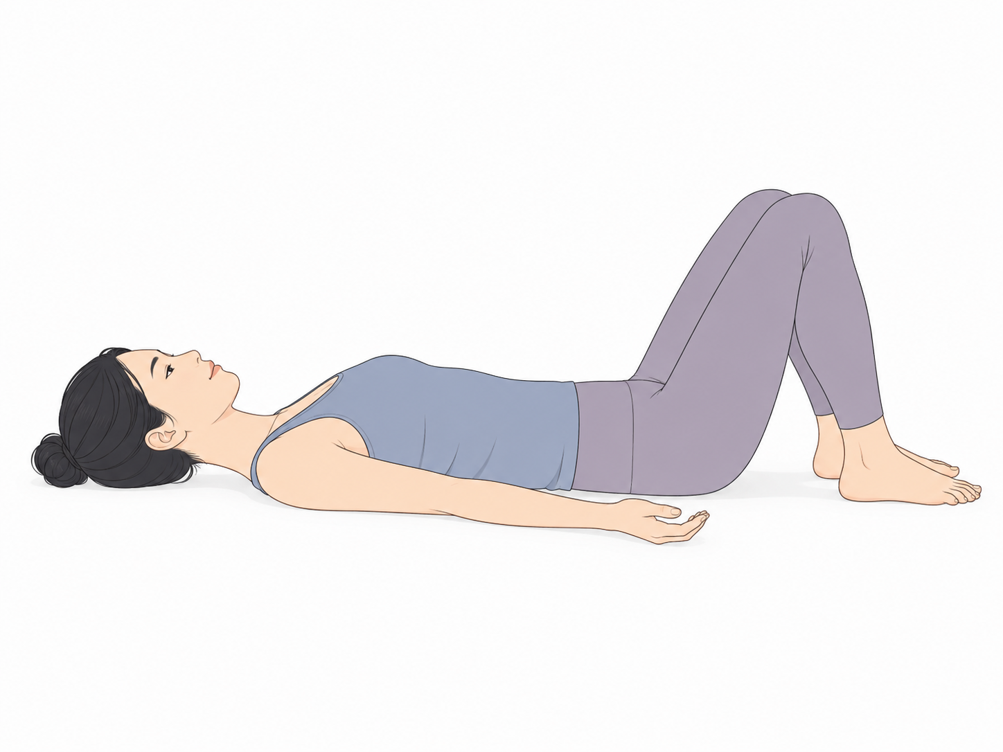 コンストラクティブレスト（Constructive Rest Pose）のYogaTown教材イラスト